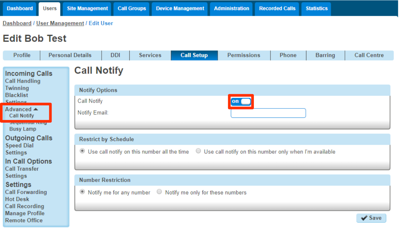 Call Notify