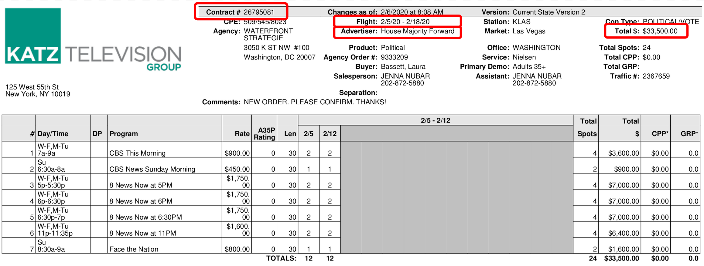 Annotated invoice example 1