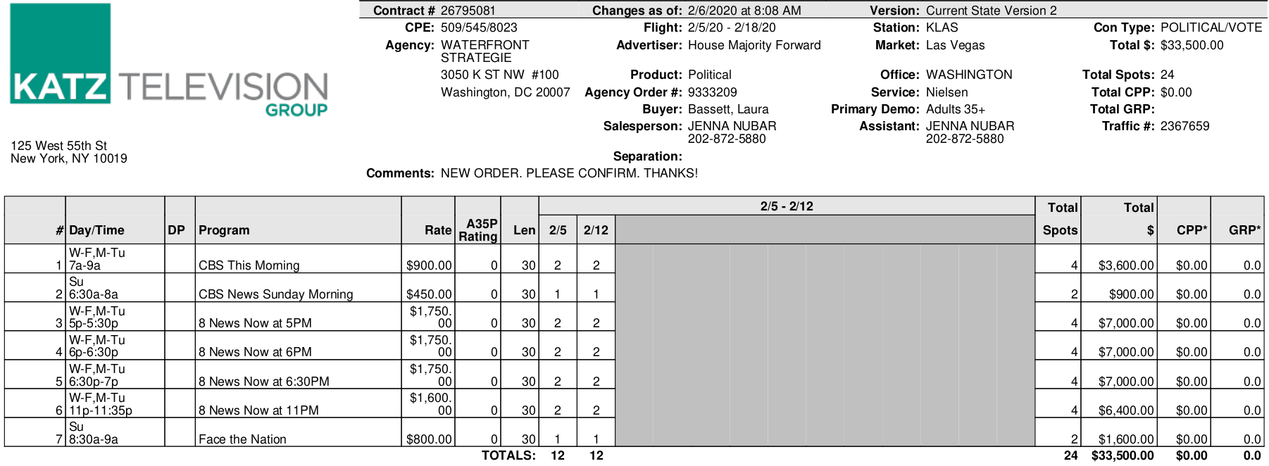 Invoice example