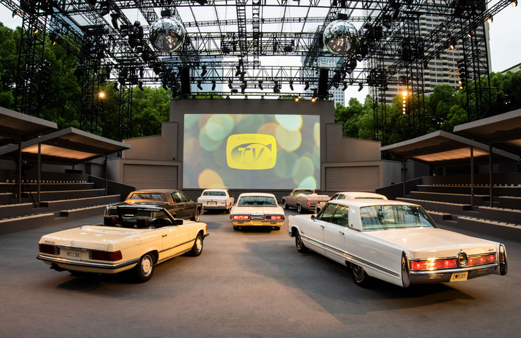 The set up at Coach Winter Collection Show at Shanghai Exhibition Center in China