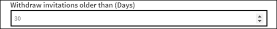 Withdraw invitations older than (Days) : LinkHelp