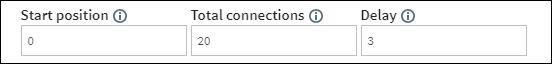 Start position Total connections and Delay - LinkHelp