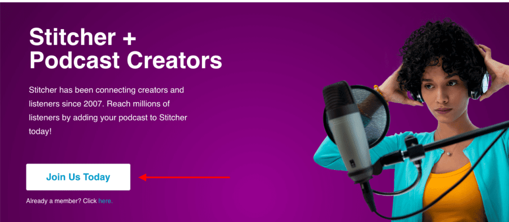 creating a content provider account on stitcher