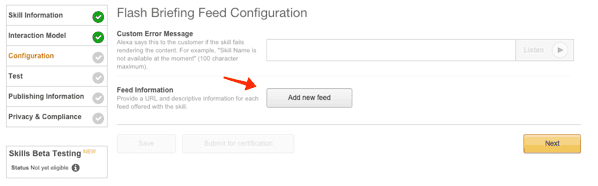 Build A Big Podcast - Alexa Feed Setup