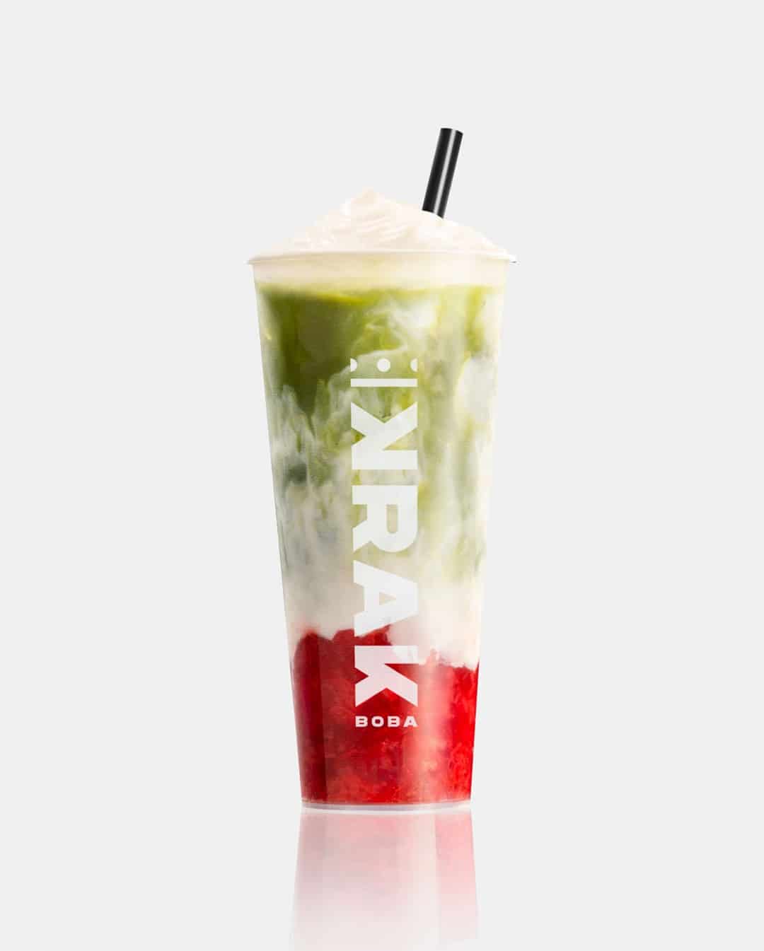 Krak Boba Strawberry Matcha Latte