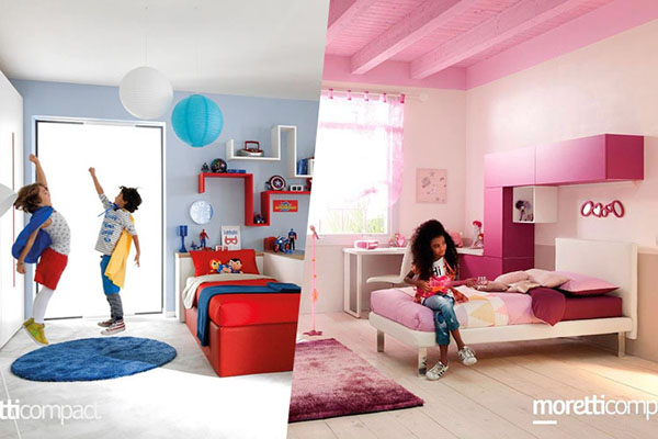 camerette per bambini e bambine di moretti compact