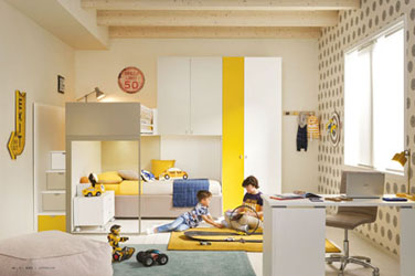 cameretta moretti compact a soppalco KC507 per bambini
