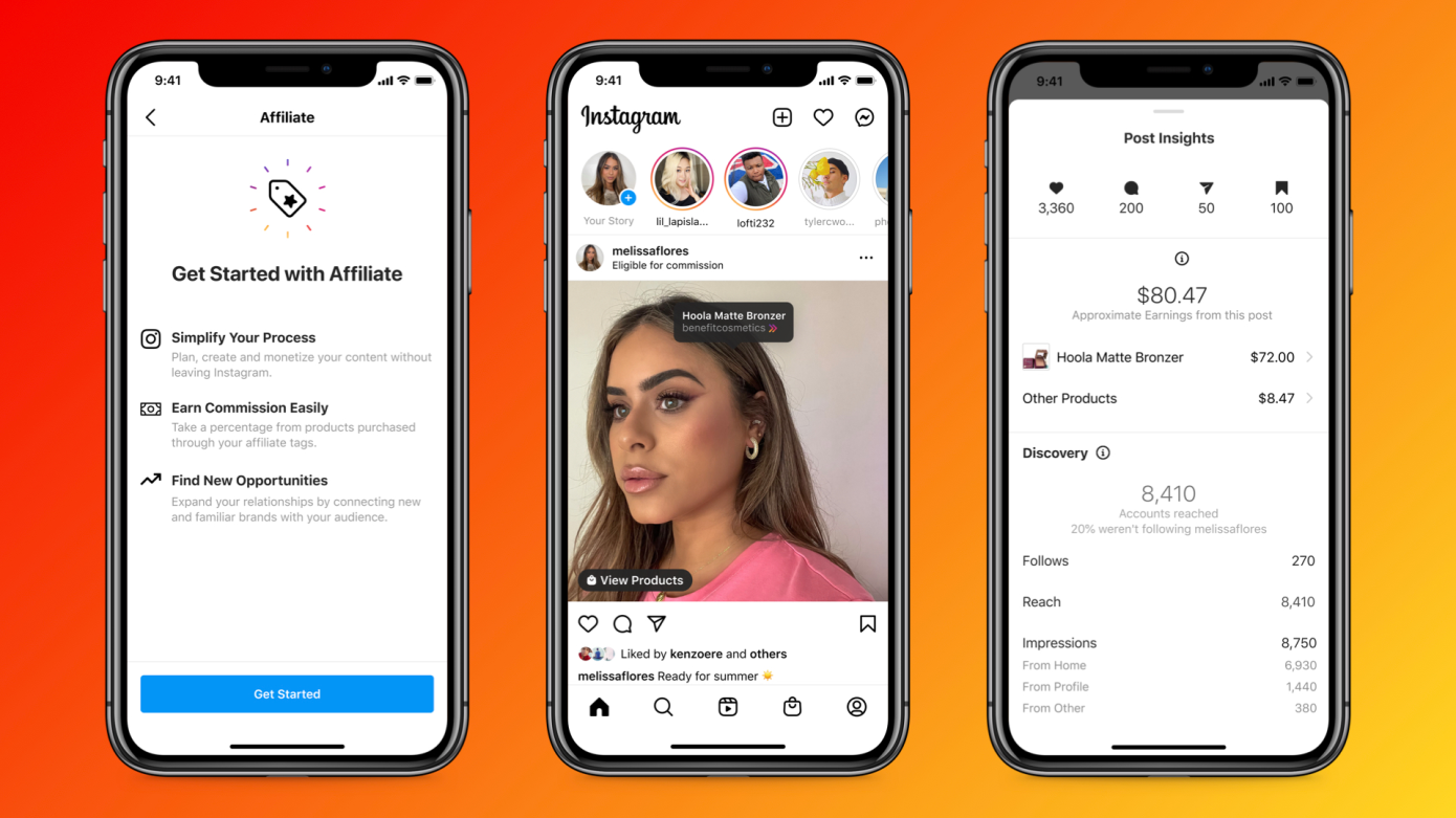 Instagram's affiliate program