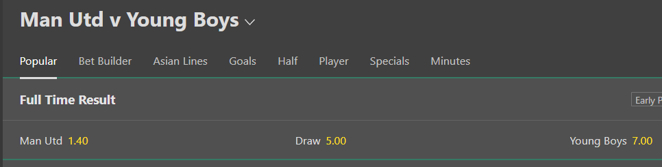 decimal odds example
