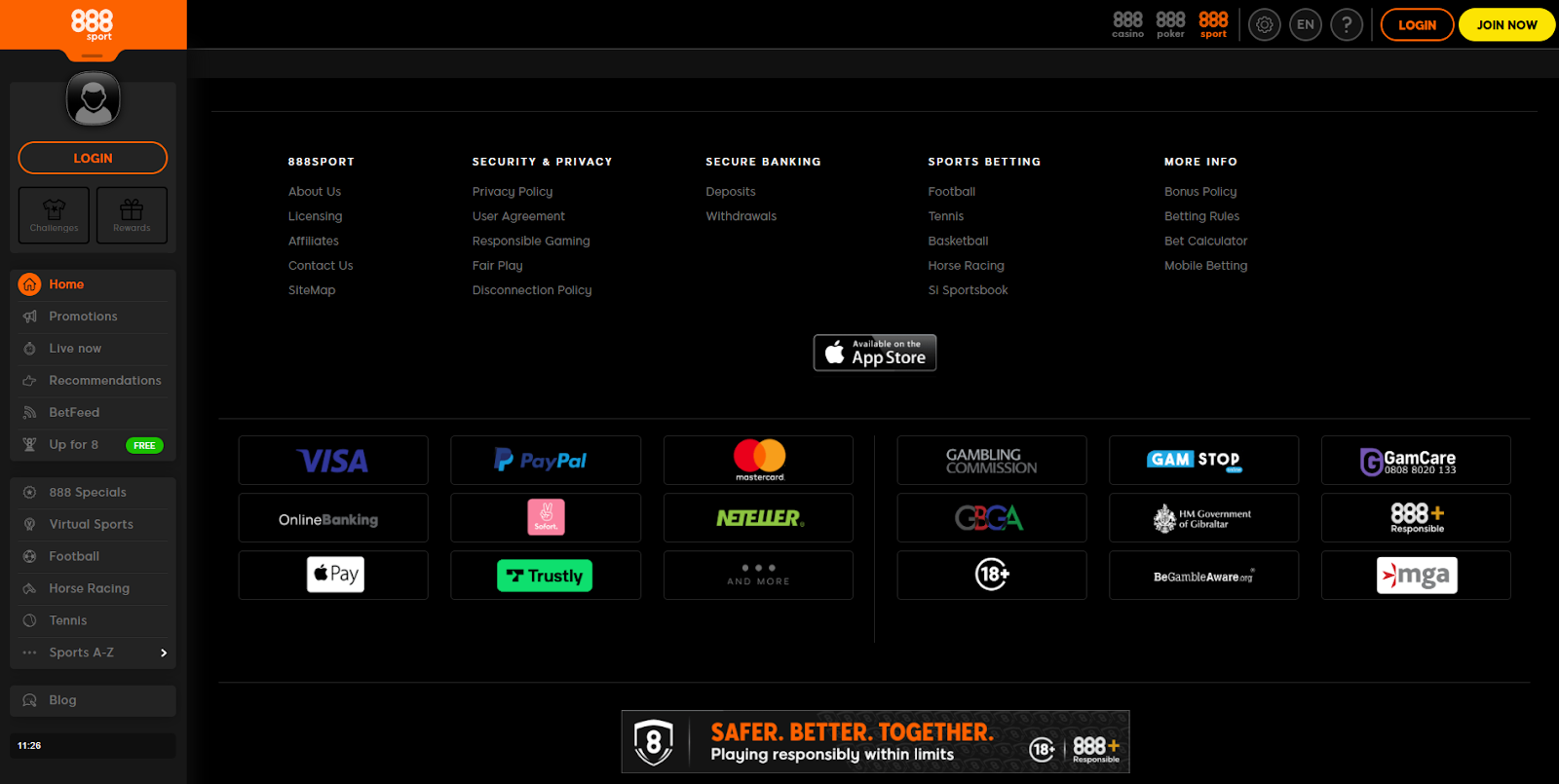 888sport payment options
