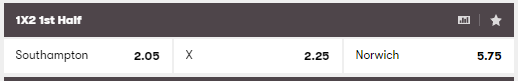 football 1st half result betting