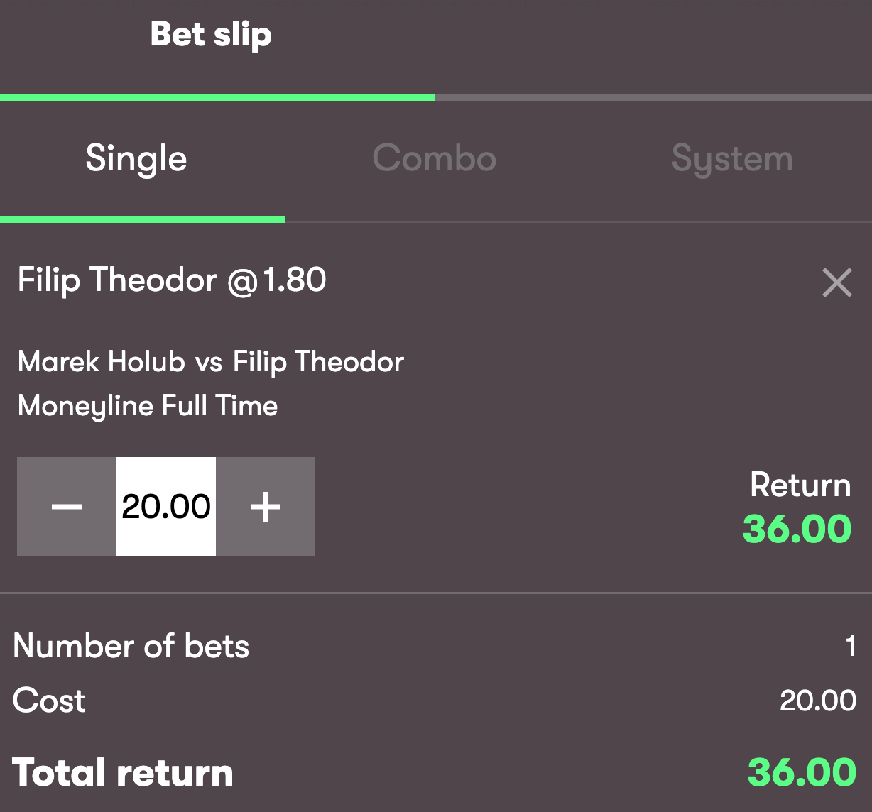 table tennis betting slip example