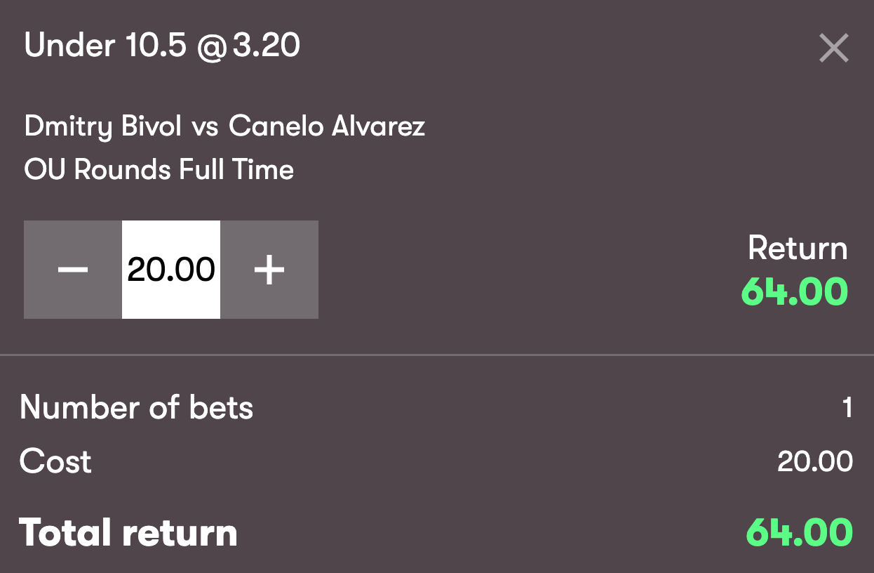 10bet over under bet slip example