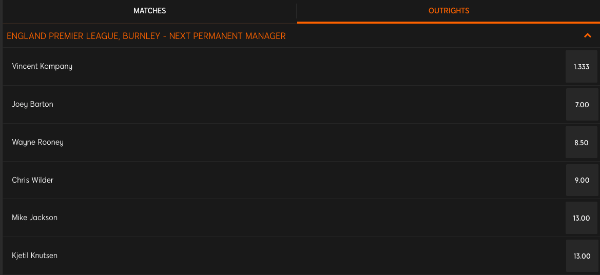 888sport soccer outright bet