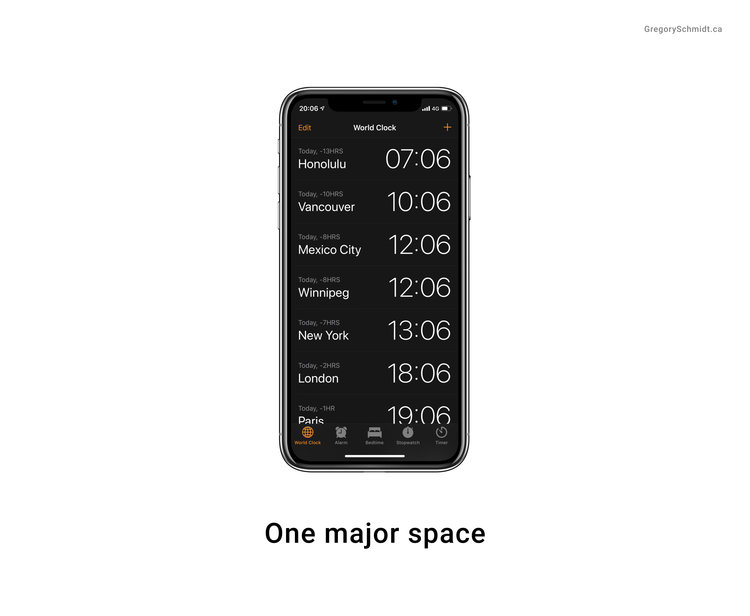 one major space