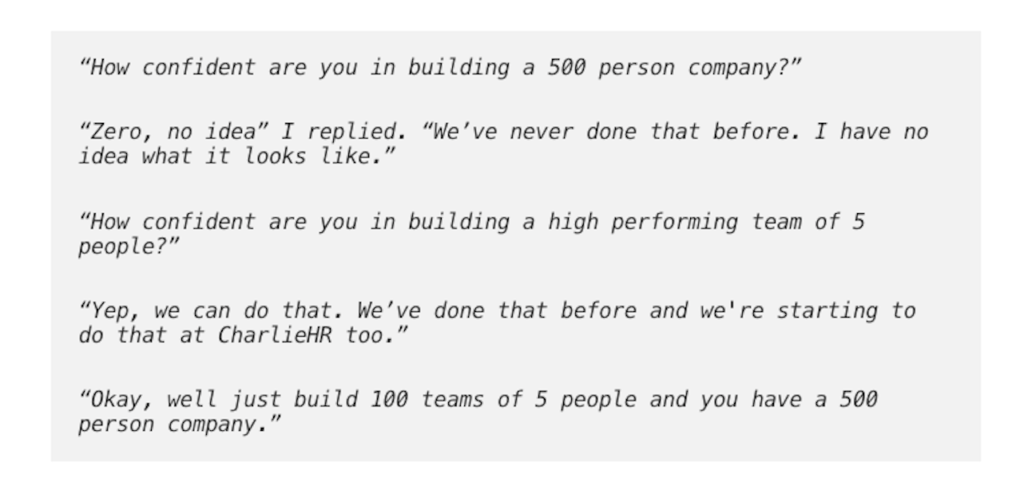 Conversion about functional teams.