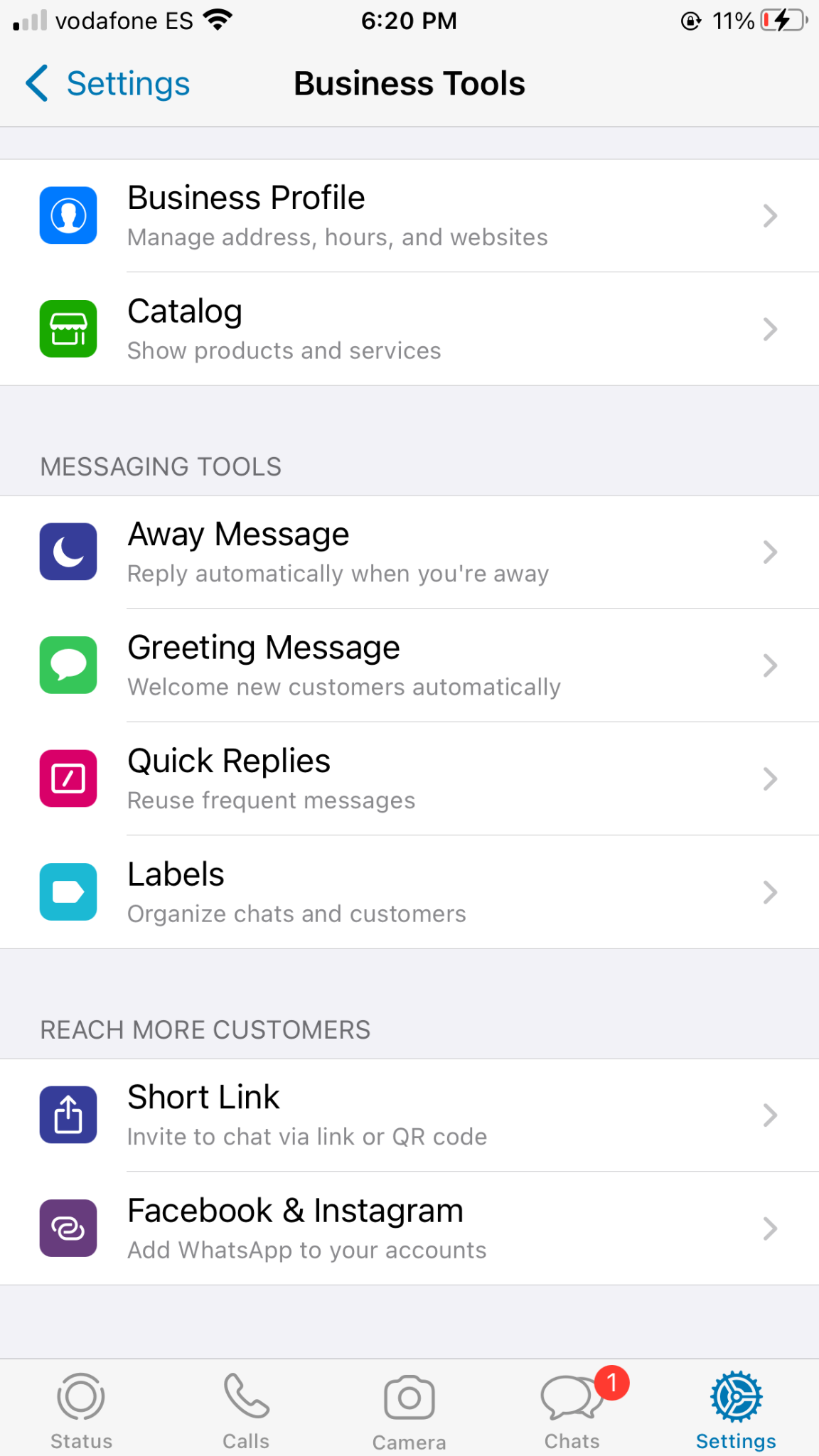 whatsapp business account - business tools
