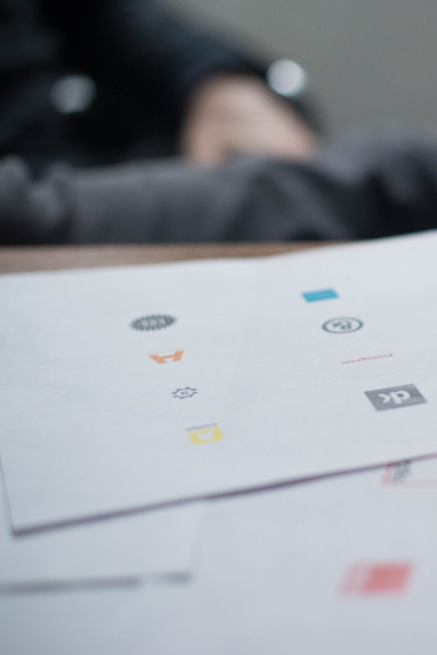 control advertising agency creating a creative logo design