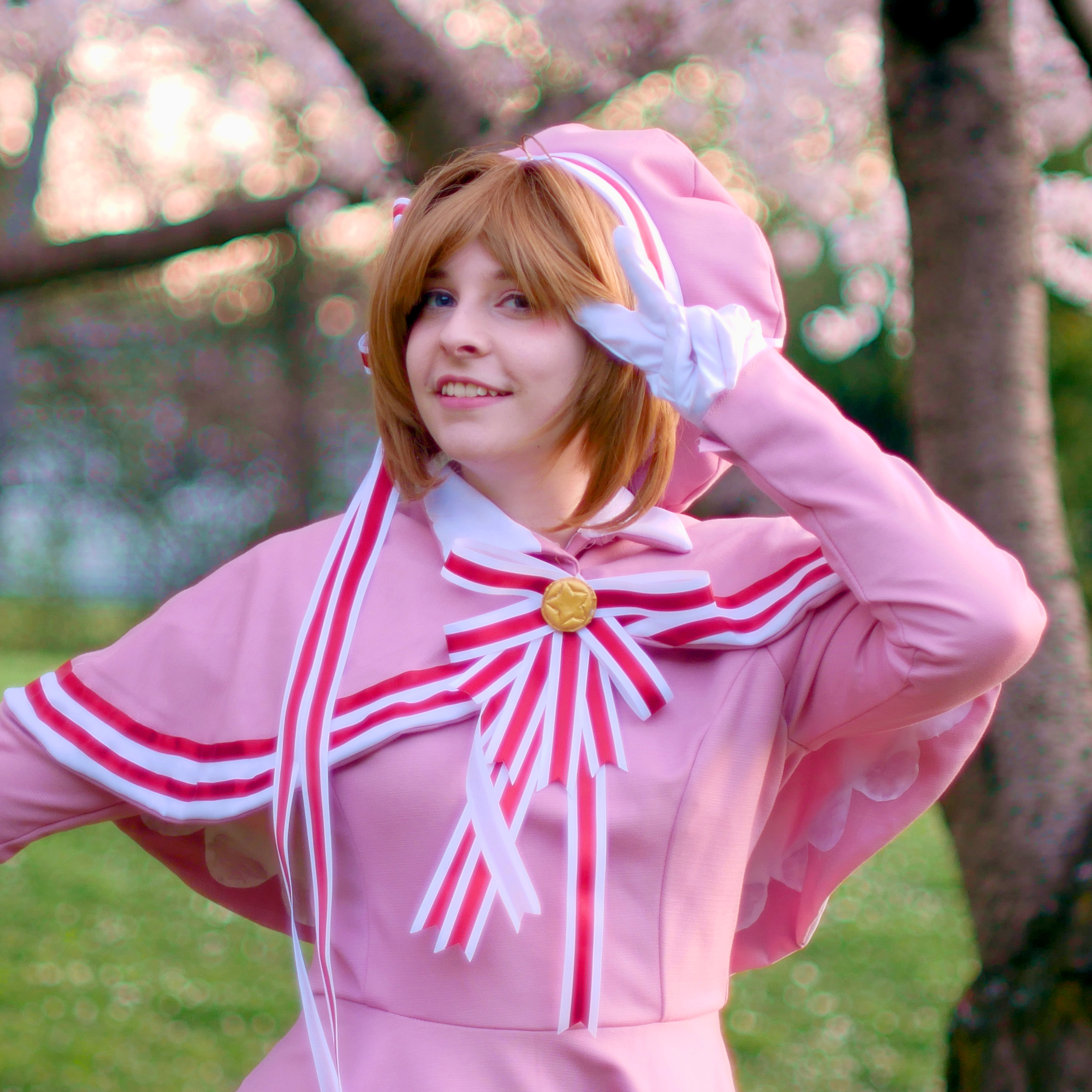 Team member Emily cosplaying as Sakura from Cardcaptor Sakura Clear Card Arc