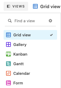 changer de vue airtable