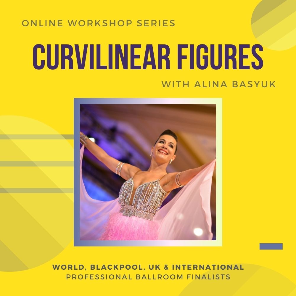This class series is a rare opportunity to learn from World, Blackpool, UK & International Professional Ballroom Finalists, National, and World-Class Adjudicator Alina Basyuk. The subject will be “Curvilinear Figures". It will be hosted on Zoom. Date: May 8th, Sat, 1030 am PST, 130pm EST If you cannot make it on the day, don’t worry! We will have a recording that you can purchase for review later.