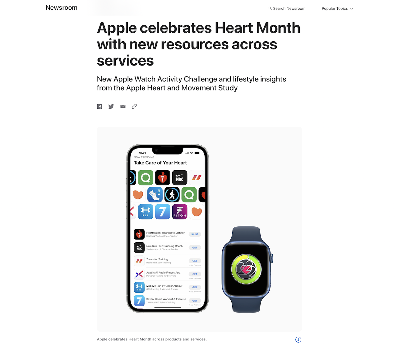 Apple Newsroom is a great place to find best practice examples of how to structure a good press release.