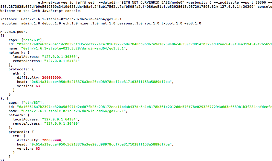 Getting an Ethereum test network up and running