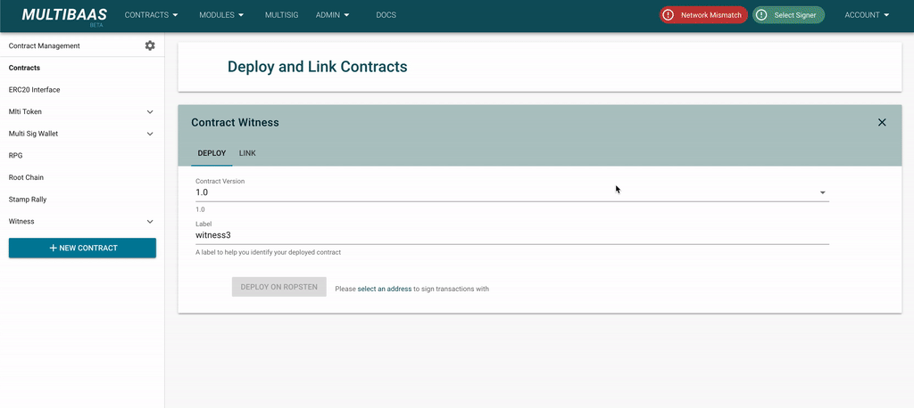 MultiBaas TX with Web3