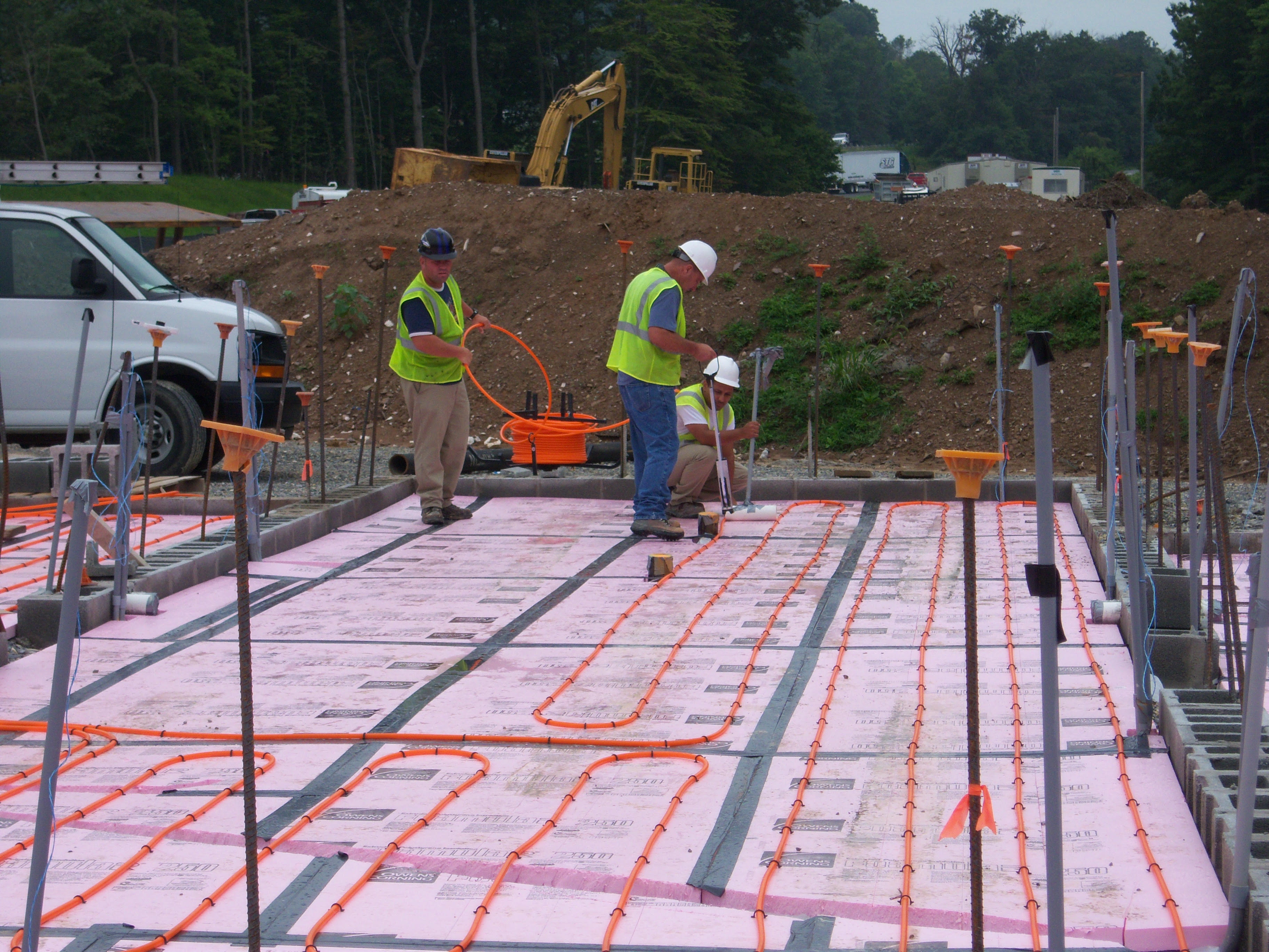 men working on new construction project