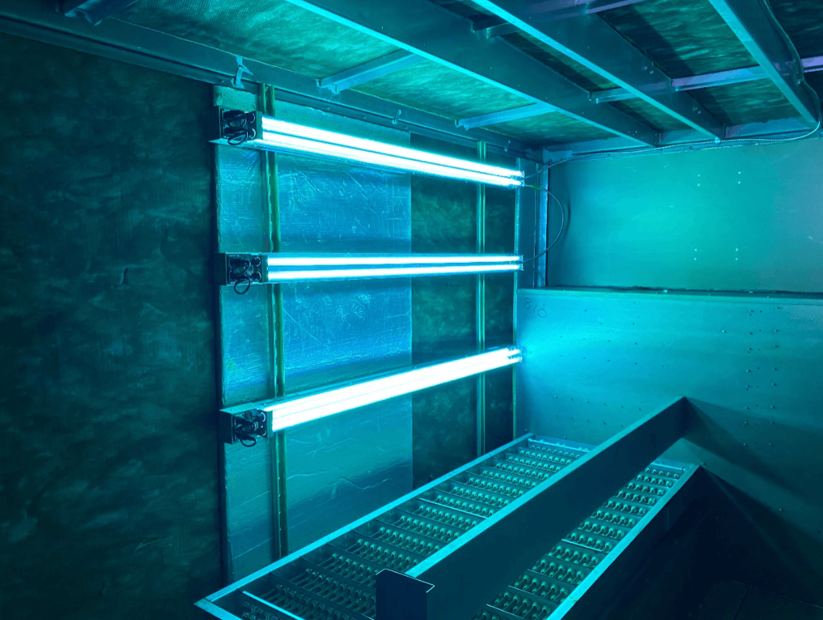 UV light installed in roof