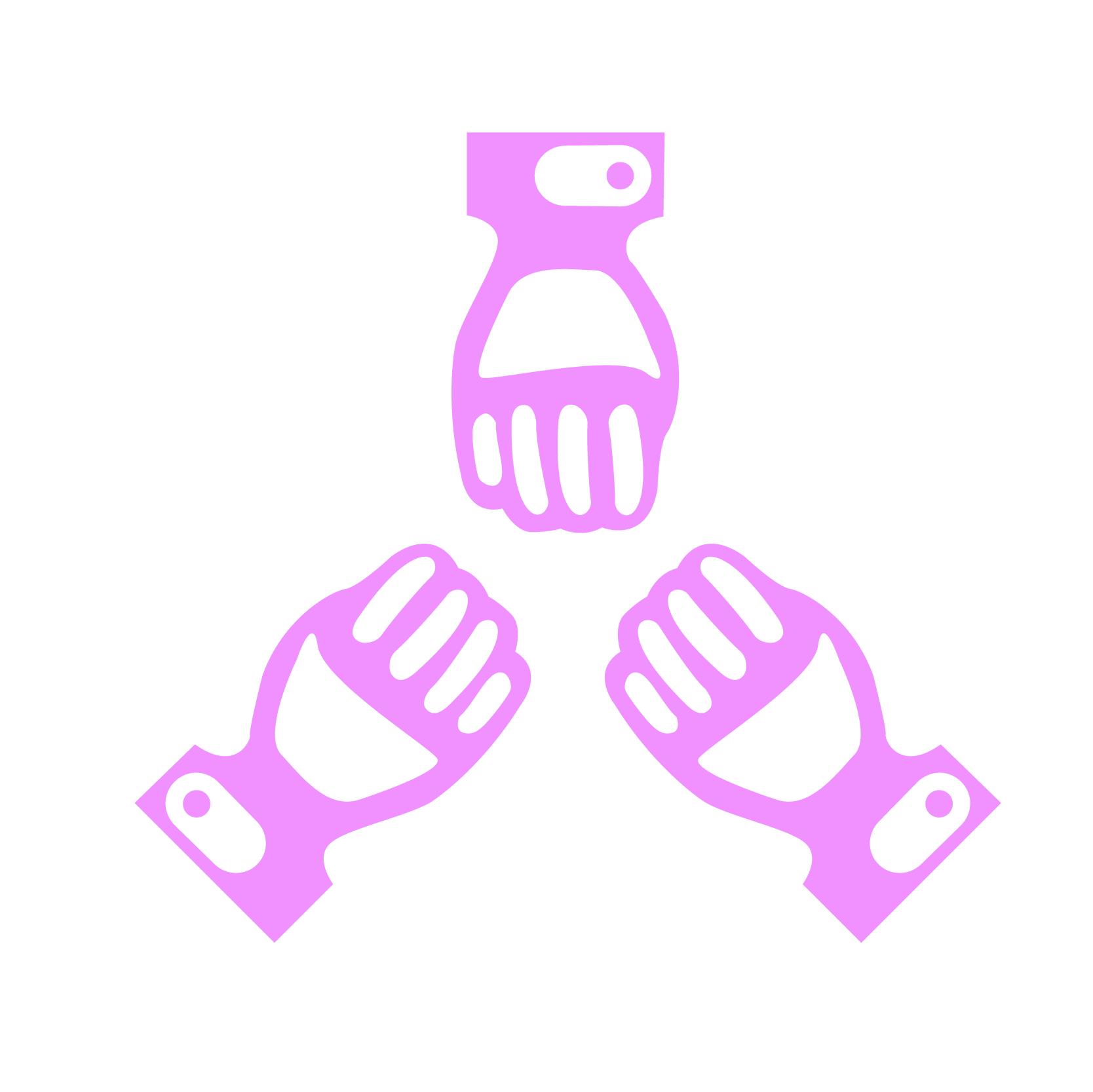 Outline graphic depicting hand nurturing a heart