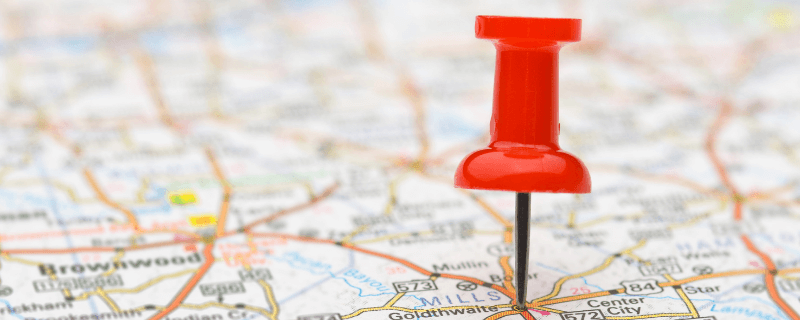 Picture of a pin in a map