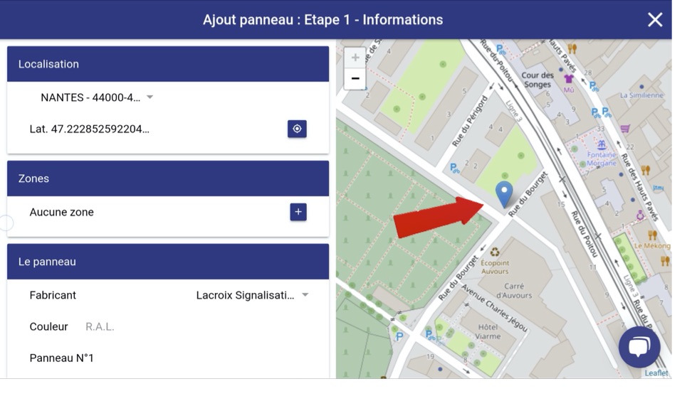 ajout panneau