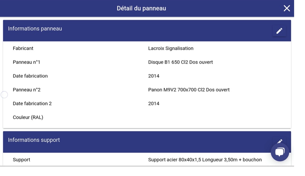 informations panneaux