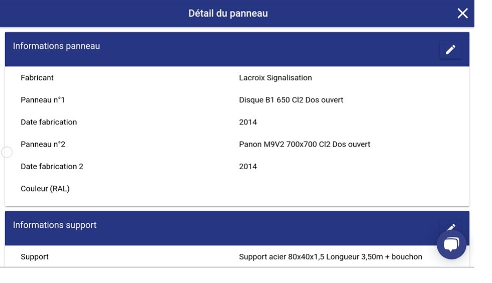 informations panneaux
