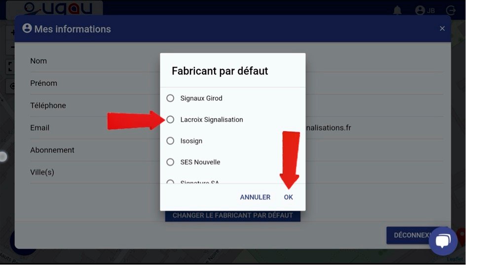 choix fabricant par défaut