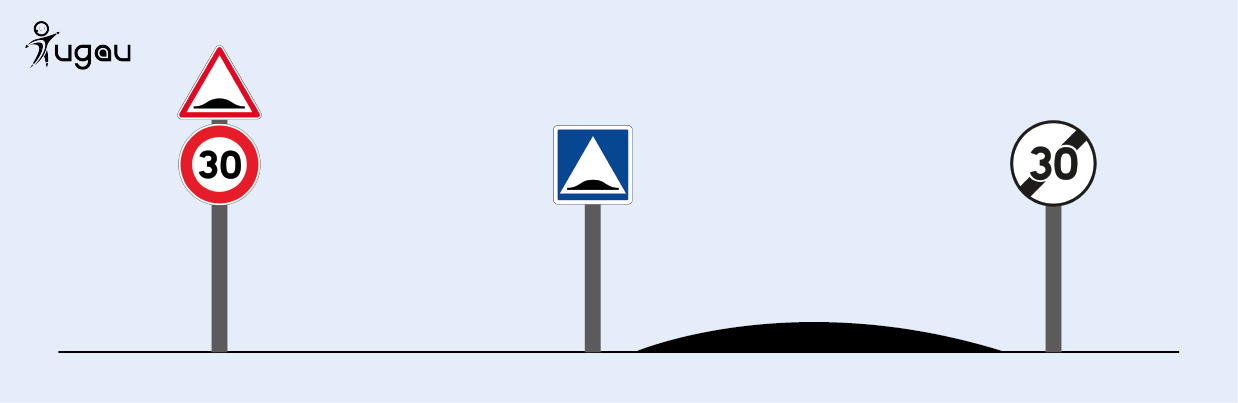 Signalisation pour ralentisseurs sans passage piéton