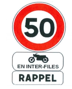 Panneaux de signalisation interfiles pour les deux roues