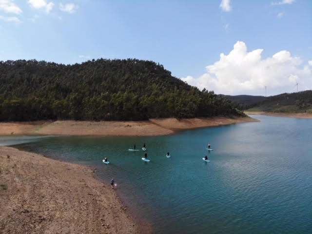 View of our lovely guests on their SUP Retreat on the lake…