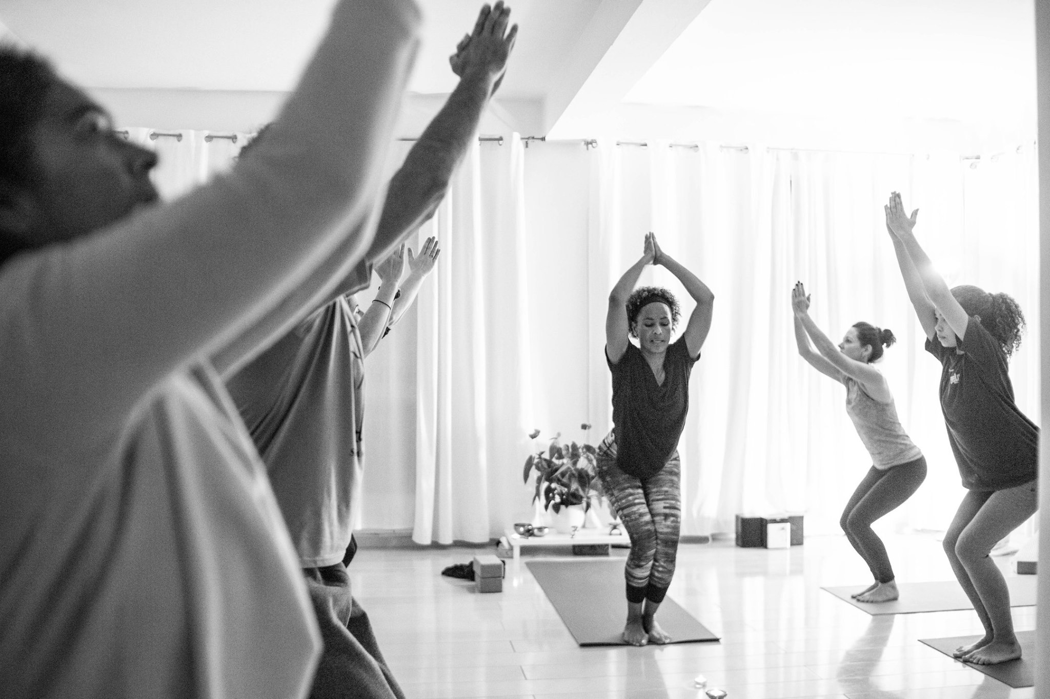Group yoga sessions on retreats…