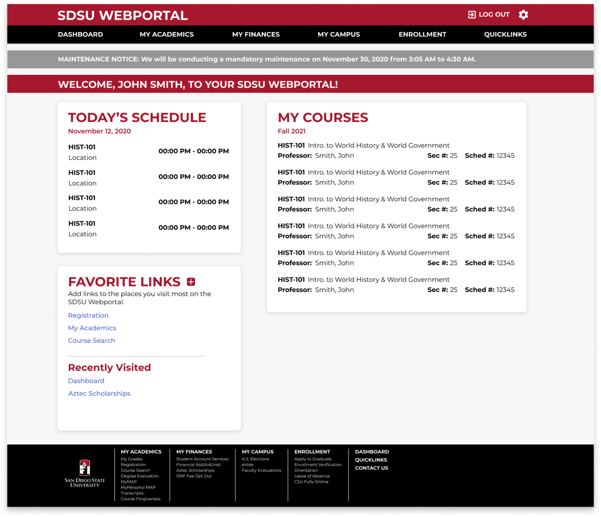Jonathan Lum SDSU Portal