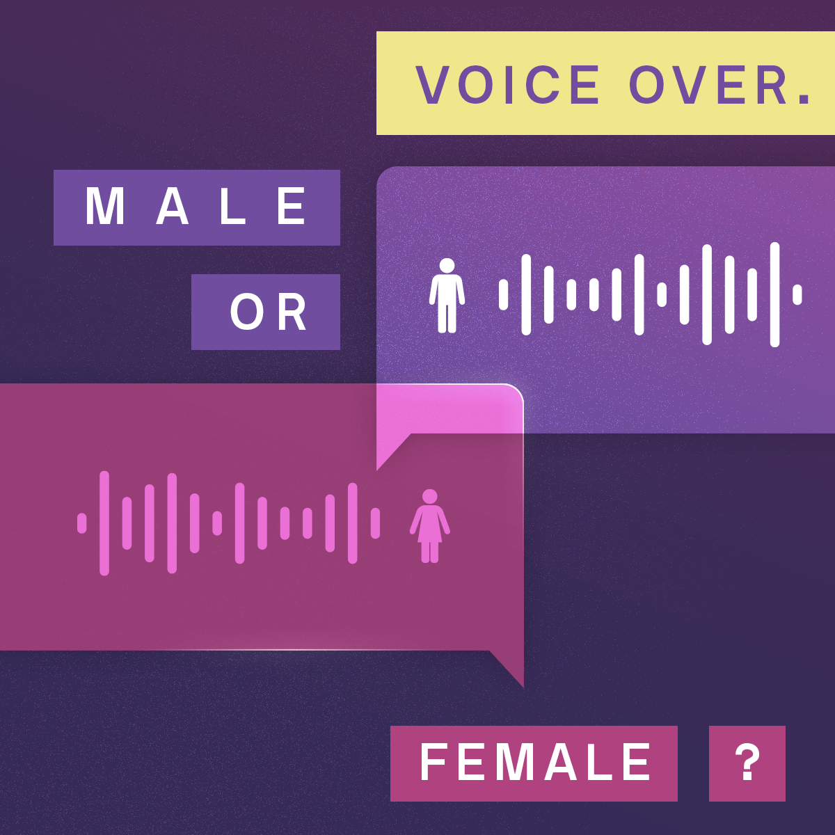 A diagram comparing the male and female voice