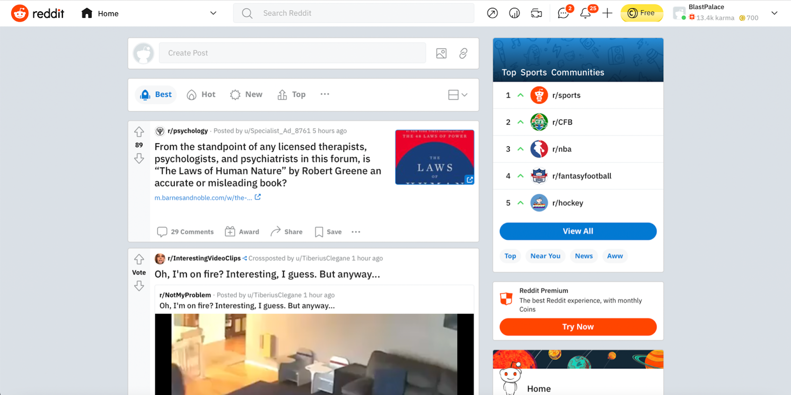 Screenshot of the community forum: "Reddit"