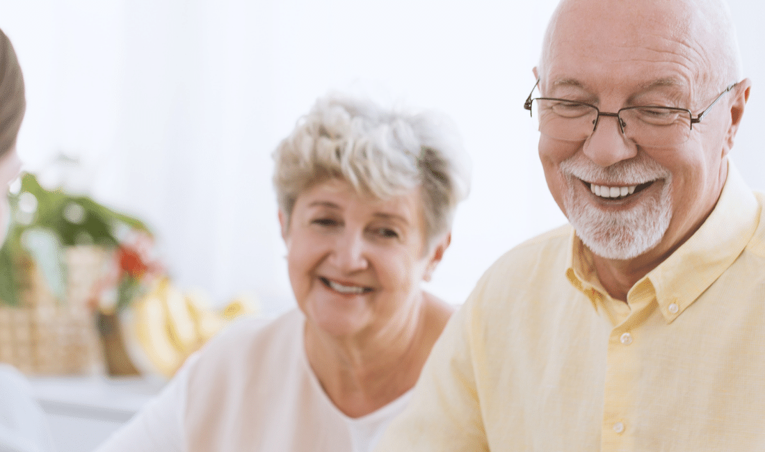 Senior people and financial advisor