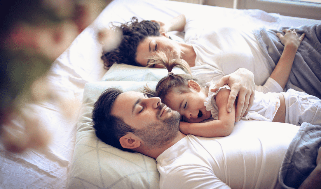 Happy family day dreaming
