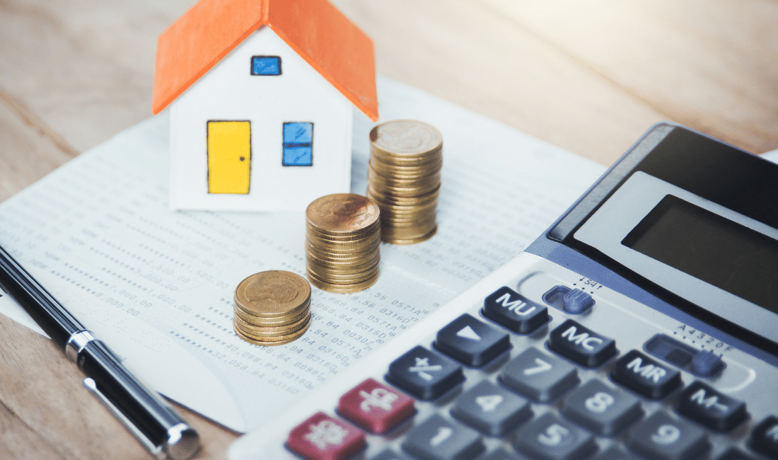 Mortgage concept by money house