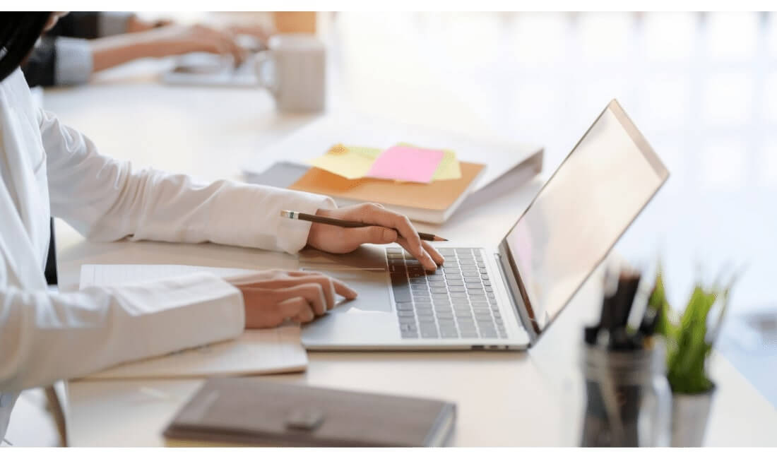 Person using laptop