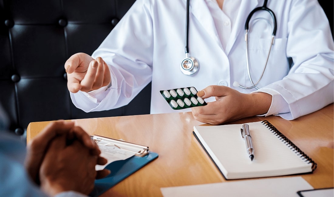 Doctor speaking to patient
