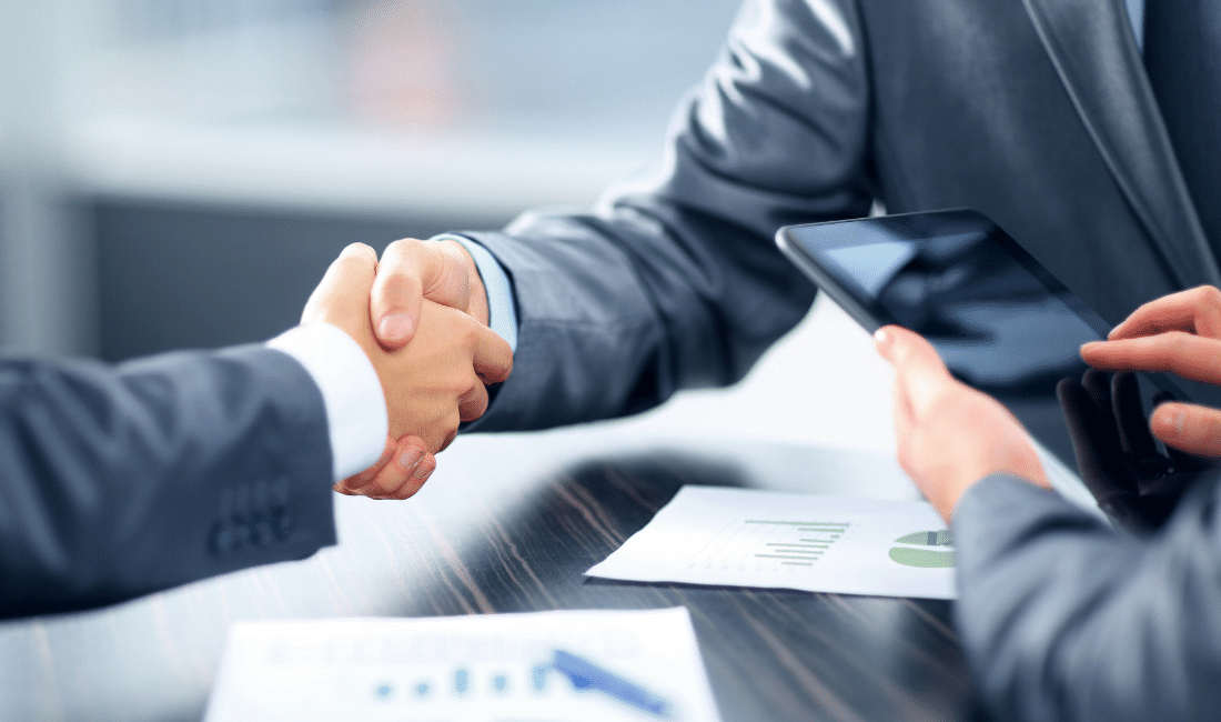business men shaking hands