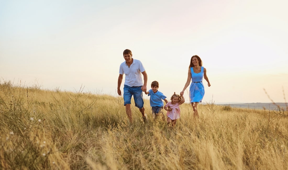 family protected with term life insurance